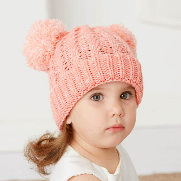 Baby Girl Hattar Stickad Beanie Baby Vinterm ssa S t Baby Pom Pom Beanies Hatt f r flickor Pojkar Tjock Varm Toddler Hat 1 5 r gammal 1st rosa
