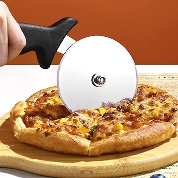 Pizza Cutter Hjul i Rustfritt Stål - Pizza Kutter, Slicer, Bakeverktøy