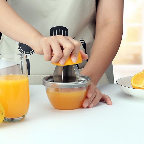 Ruostumattomasta teräksestä valmistettu manuaalinen sitruuna-appelsiinimehupuristin siemenetön manuaalinen mehupuristin