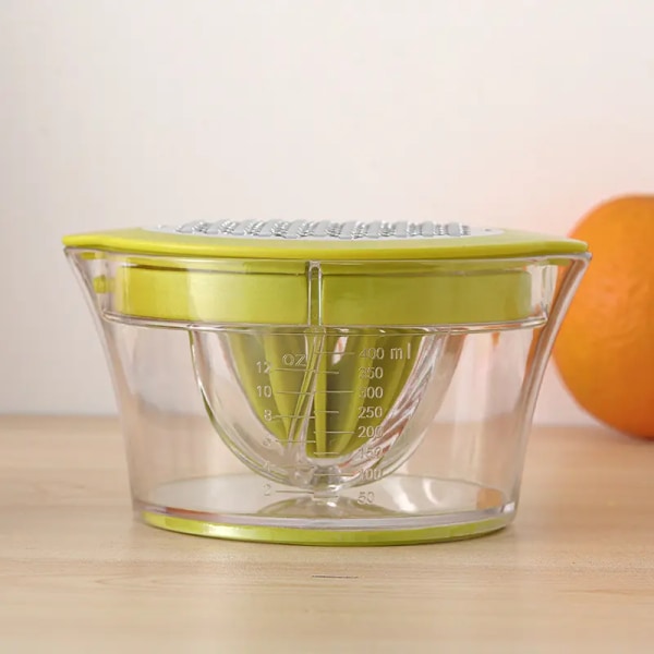 Citruspress, Manuell Saftpress för Apelsin, Citron, Lime, Anti-Halk Lock, 500 ml Kapacitet
