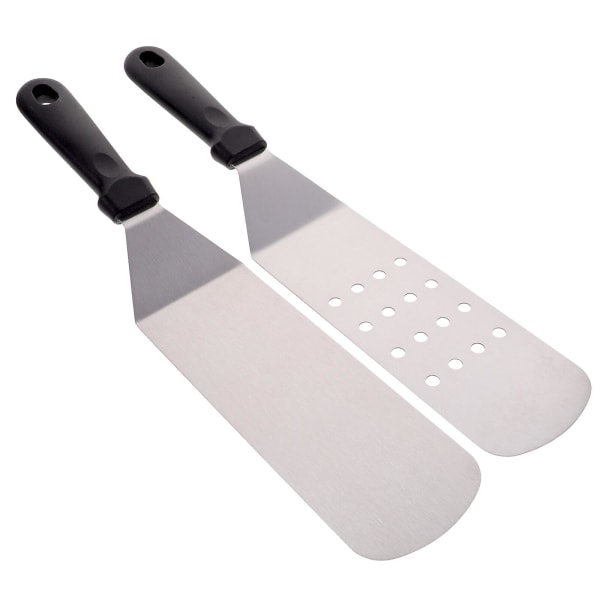 2-pack BBQ-verktygssats Griddle-skrapa Pannkaksvändare Spatelset Griddle-spatel