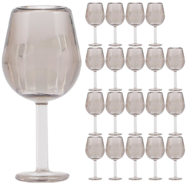 20 stk Miniatyr Vinglass Champagnekopp Miniatyr Beger Dukkehustilbehør 2x1cm 2x1cm