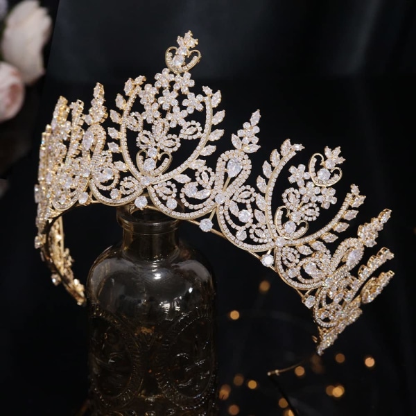Queen Crown pannebånd Rhinestone Princess Crown hårtilbehør til ballbursdag