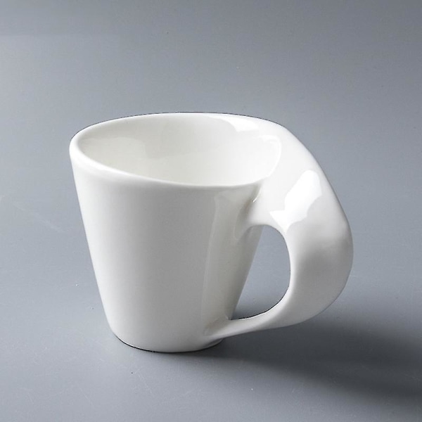 Bølgeformet kaffekopp Coffee Shop Pure White Coffee Cup Gavekopp