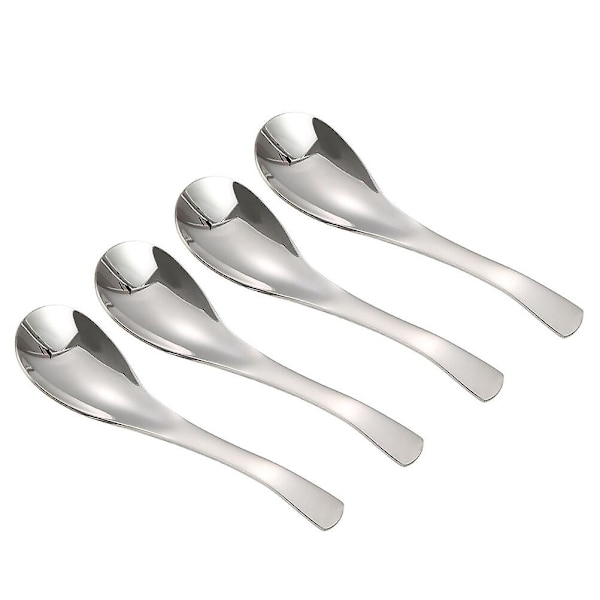 4 kpl Metalliset tarjoilussaumat Kahvisauma Paksu Sauma Pöytäsaumat Keittolusikat Hopea Silver