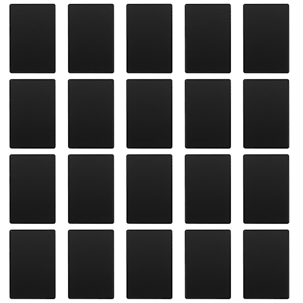 50 stk. Mærkningsmaskine Business Aluminium Plade Business Trykte Kort Sort 7,9X4,9X0,1CM Black 7.9X4.9X0.1CM