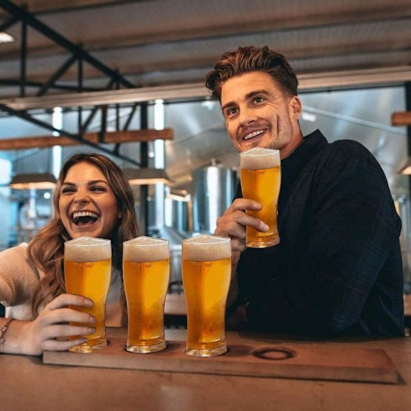 Stora ölglas Klassiskt hantverksölglas - Säkert blyfritt glas, hållbart Pilsner ölglas för pappa