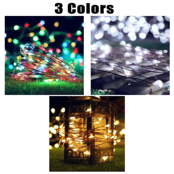 Hjemmestrømslys 100LEDs 33ft Patiolys Vanntette Juledekorative Stjernelys, for Innendørs Utendørs Patio Bryllup Fest