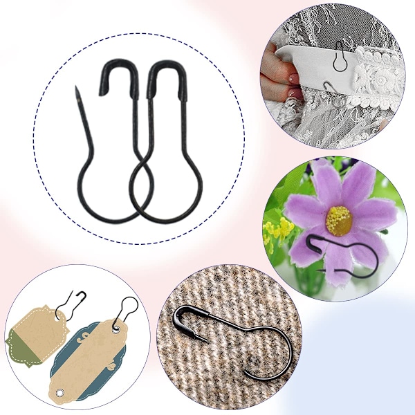Vaatteiden hintaneuloja, sipulipinni, metallikurpitsaneula, DIY-kotitaloustarvikkeet, turvapiikit, sipulipinni, MONIKÄYTTÖINEN, musta