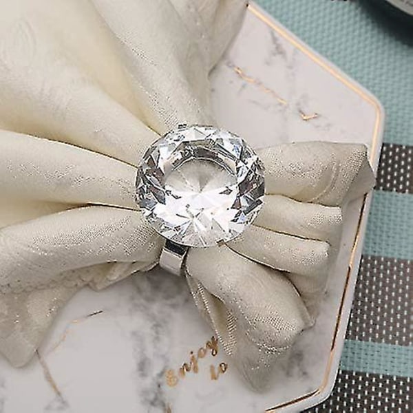 Servietringe, stor diamant servietring krystal rhinestones gnistrende bling enorme servietholdere