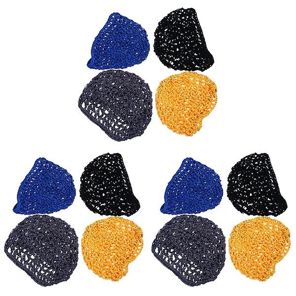 12 stk. Mesh Crochet Hårnet Premium Håndlavet Hårnet Håndlavet Hårnet 12 stk 12 pcs