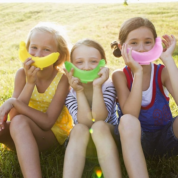 /Ryi/ Bananfodral 3-pack Blandade färger Bananhållare Utomhus Resa Sött Bananskydd Förvaringslåda
