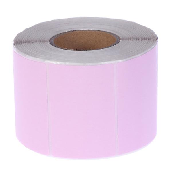 Färgglada etiketter Thermal Skrivare Papper Självhäftande tomma klistermärken för kontorskök Pink