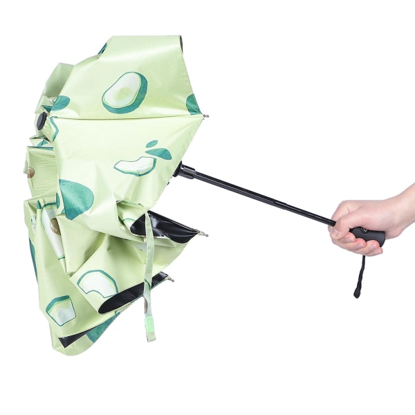 Fuldautomatisk paraply Regn Solparaply Foldbar paraply UV-beskyttelse ParaplyGrøn96x56cm Green 96x56cm
