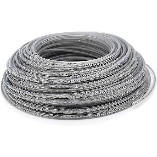 Ståltrådgressklippertråd, 3mmx40m Stål Nylon Tråd Gressklippertråd Trimmertråd Plenklippertråd For Overgrodd Gress Og Ugress