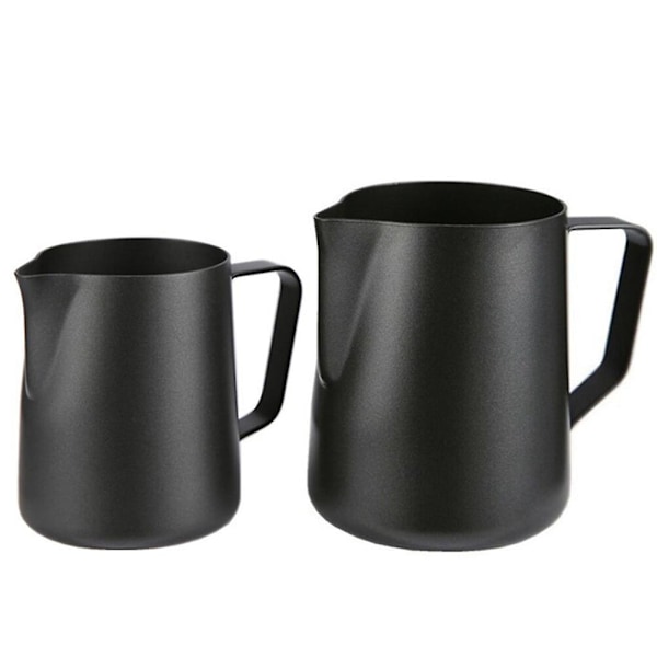 600 ml Maitokahvikannu Ruostumaton Teräs Kerma Kahvi Taiteen Tekeminen Kupit Macchiato Cappuccino Latte Musta Black