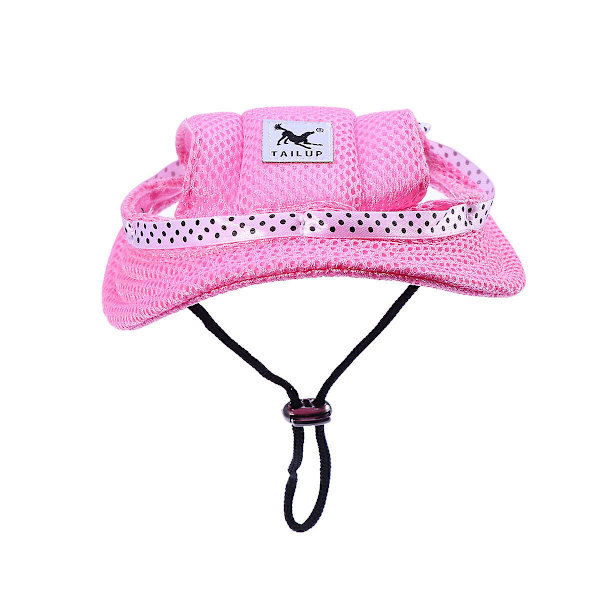 Solhatt for hunder, valpe bursdagshatt, valpehatt, kattehatter, katter, hund solhatt, hundebonnet, rosa Pink S
