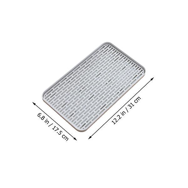1 stk Dobbeltlags Koppedreneringsbrett Hjem Plastreneringsbrett (størrelse Small) Hvit 31X17.5CM White 31X17.5CM