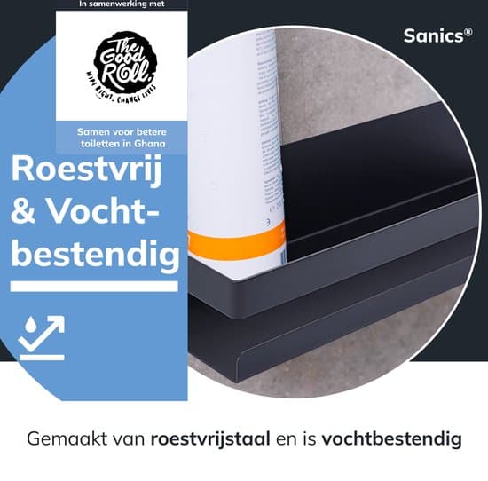 Selvklæbende brusehylde, borefri vægmonteret badeværelsesorganisator i rustfrit stål til shampoo og sæbe, mat sort 30CM