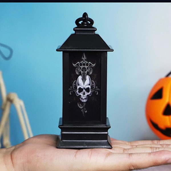 2 kpl Halloween-koristelylyhtyjä, Halloween LED-lyhtyvalot kurpitsan ja haamun muotoisina - Vintage-koristelylyhdyt jouluun ja Halloweeniin