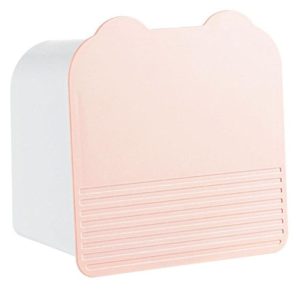 Makeup Opbevaringsorganisator Sanitært Servietvægophæng Makeup Bomulspads Holder Badeværelses Vanity Organiser Pink 15.5X15.5X9CM