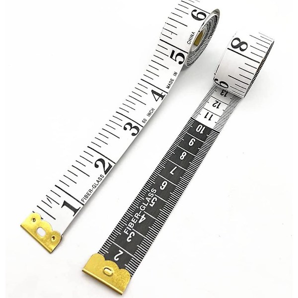 Mätverktyg Kroppsmätningslinjal Bärbar Skräddarmåttband Mini Mjuk Platt Linjal Sömnadsmätverktyg (10 st, Vit)