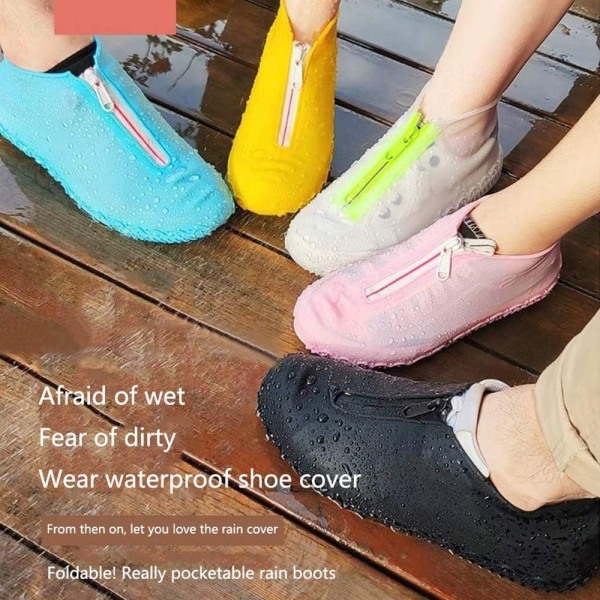 Pink waterproof shoe cover (M)