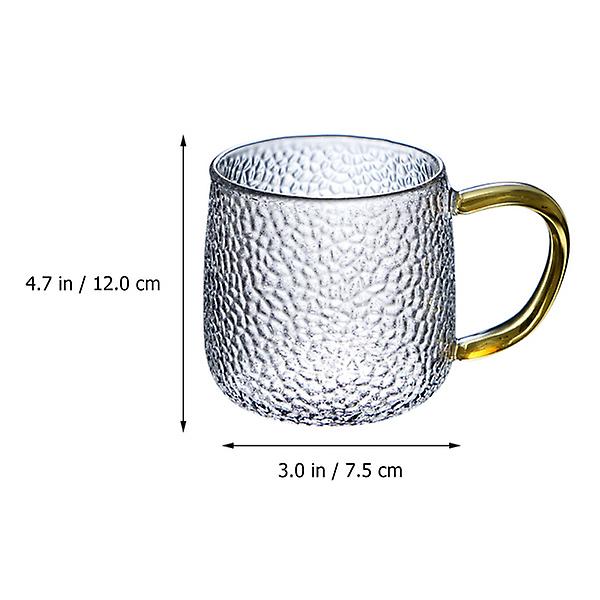 Japansk stil glass tekopp Varmebestandig gjennomsiktig tekopp Liten tebolle Gjennomsiktig 12X7.5X7.5C Transparent 12X7.5X7.5CM