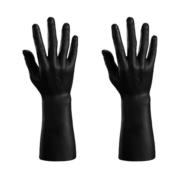 3 st Vinyl Simuleringsmodell av Manlig Hand Handform Ringställ Hållare Hand Mannequin Stativ Klocka Ring D 2 pcs Length 30cm