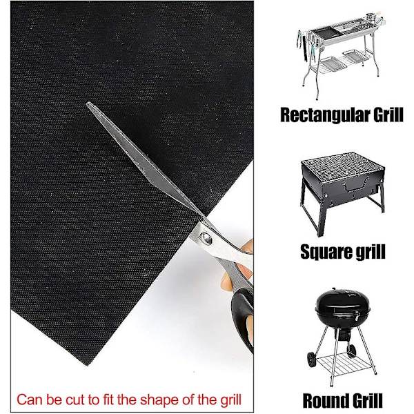 Bakplåtspapper, 4 stycken 50 * 40cm Grillpapper Icke-klibbigt Återanvändbart Rengörbart, Grill Bbq Mattor För Elugnar/kol/gas/elektrisk Grill