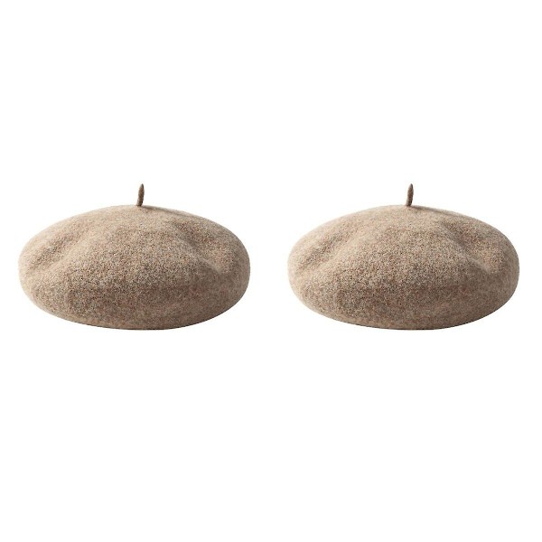 3 stk Barn Varme Beret Baby Ullhatt Utendørs Vinter For Jente Høst Barn - Størrelse M (mocha)2stkM 2pcs M