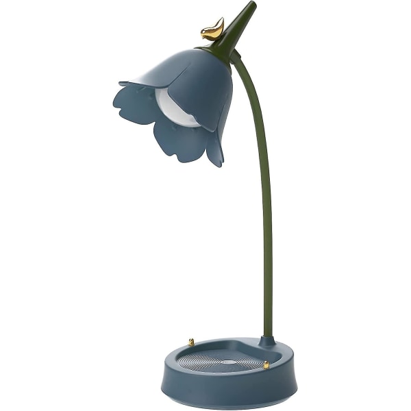 Skrivebordslampe for barn, dimbar LED-bordlampe med 3 fargetemperaturer, oppladbar skrivebordslampe med berøringsføler og fleksibel arm, USB-sengelampe