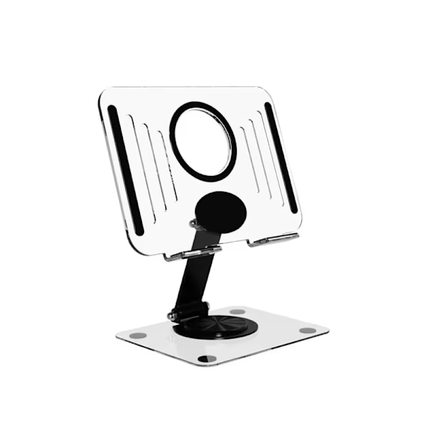 Sammenleggbart, bærbart akrylnettbrettstativ, justerbar høyde, laptop, nettbrett, notatbokstativ_xrzi White
