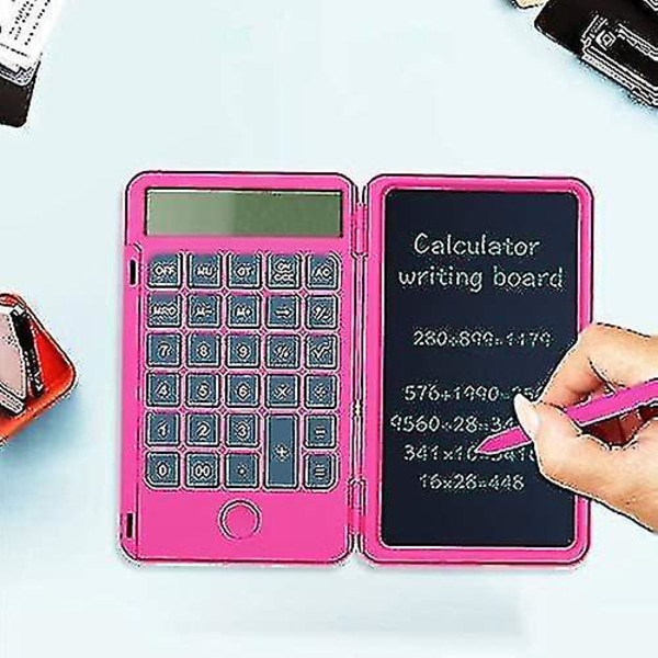 Grunnleggende kalkulatorblokk med 6,5 tommers LCD-skrivetavle, oppladbar, låseknapp E-penn, 12-sifret skjerm, også blekkfri tegning/notatblokker/planlegging