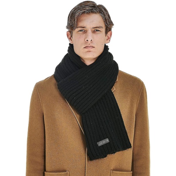 Men's Long Thick Cable Cold Winter Warm Scarf Soft Knitted Neckwear