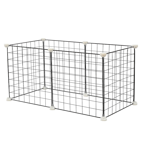 35 X35 Bärbar Staket Kaninbur Sköldpaddsbostad Habitat Valp Lekhage Inomhus Järnbur Hund Svart 6 st Black 6 pcs