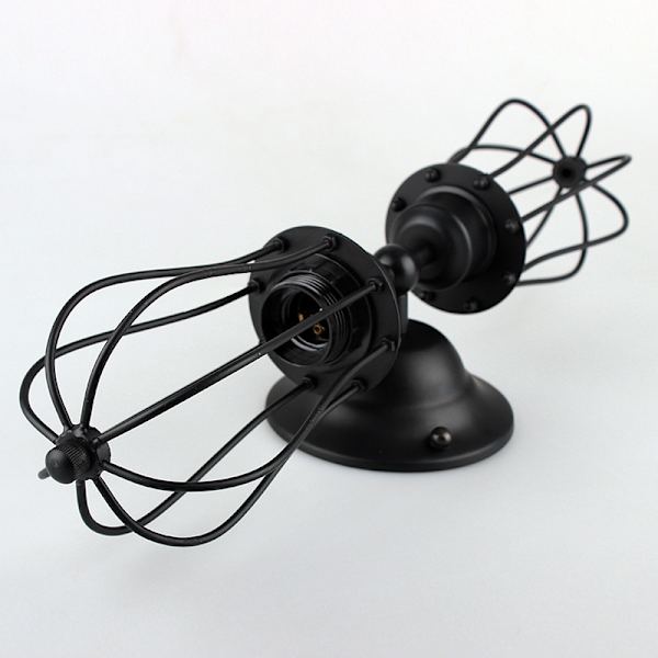 Retro vegglampe, industriell hjemmedekorasjonsbelysning, vegglampe (uten pære)