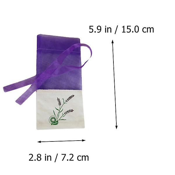 12 st Klar Presentpåse Torkad Lavendel Säckar Små Presentpåsar Tomma Lavendelpåsar Lavendel Säckpåse Purple 15x7.2x0.2cm