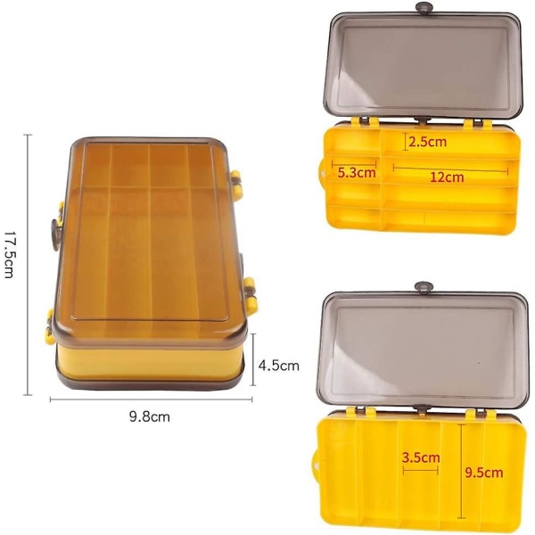 2 Pieces Fishing Accessories Storage Boxes,double Sided Fishing Lure Hook Box/fishing Tackle Storage Box/waterproof Fishing Box,fishing Storage,17.5 *