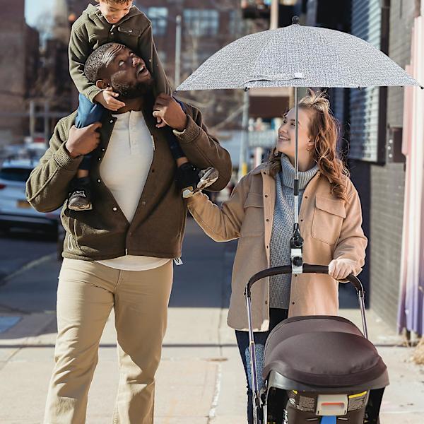 Babyvogn Paraply Barnevogn Paraply Sol Regn Beskyttelse Paraply Grå 75x75x80cm Grey 75x75x80cm