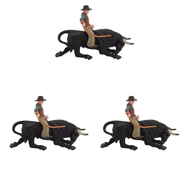 3 Sæt Simulerings-Western Cowboy Tyremodel Pynt Børn Statisk Matador Legetøj 3 Sæt 16X11.5X4CM 3 Sets 16X11.5X4CM