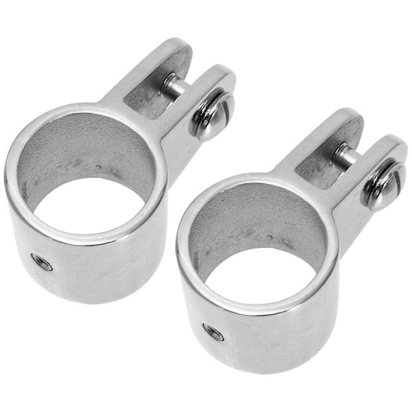 2 stk. Rustfrit Stålhængsler Bådhængsel Rustfrit Stål Adaptere Bådudstyr Bimini Skinnebeslag Sølv Silver 5x3.5cm