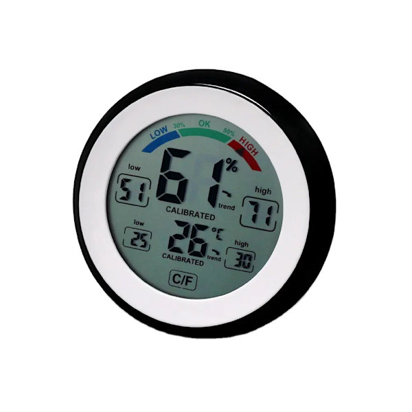 Reptil Termometer Hygrometer med Dobbeltklæbende Tape Mini Reptil Termometer og Luftfugtighedsmåler Digital Mini Hygrometer Termometer