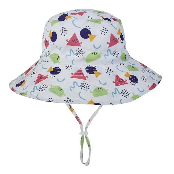 Baby Summer Beach Upf 50+ Solskydd Baby Toddler Cap för baby Barn hinkhattXSRED TRIANGLE XS RED TRIANGLE