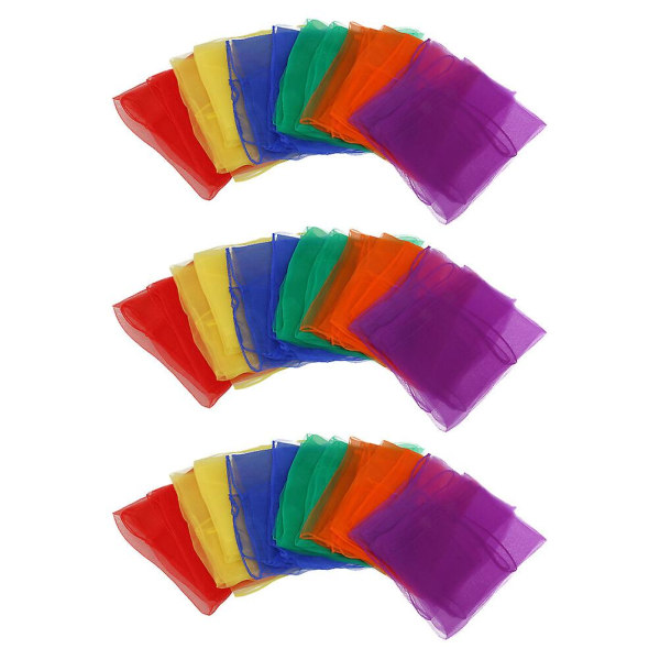 18 kpl Lady Parts Rhythm Band Huivia Esitys Huivi Lapset Chiffon Tanssi Huivi Tanssi Silkki Huivi Temput Huivi Sekalaiset Värit 60CM Assorted Color 60CM