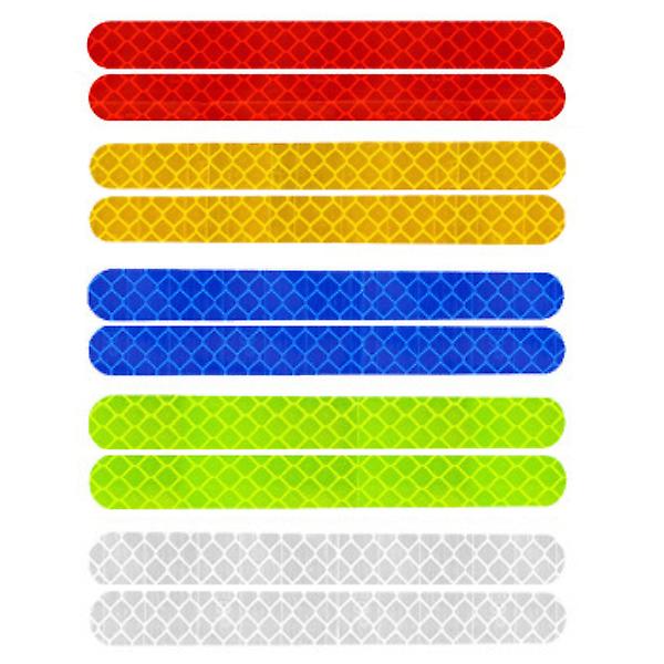 5 Paria Autotarraa Koristeluun Auton Takapenkkipysäköintipeilin Tarra Heijastava Auton Tarra Sekalaiset Värit 16X1.5cm Assorted Color 16X1.5cm