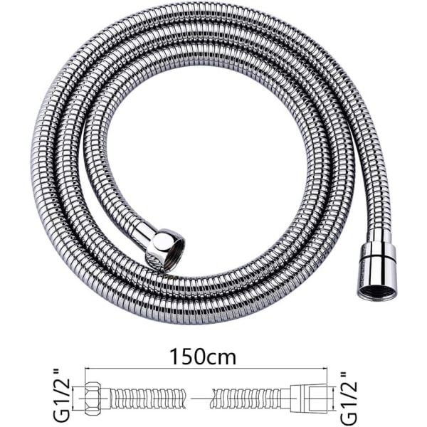 RYI) Universell duschslang (G1/2 tum, 1,5 m)