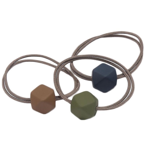 Elastiska Hårband med Rombusdekoration Dubbla Hårband med Kub för Kvinnor Flickor Bebisar (5 st, Flerfärgade)