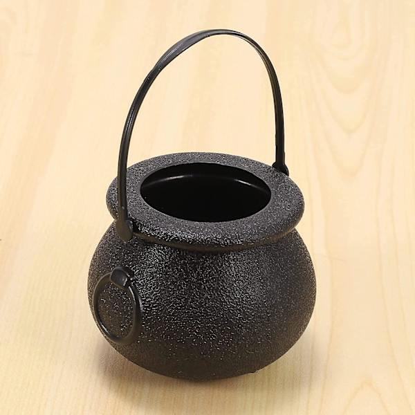 10 stk. Serie Heksegryte Godteriholder Med Håndtak Allehelgensdag Godteriboks Mini Kjel Black Witch Cauldron For Allehelgensdag