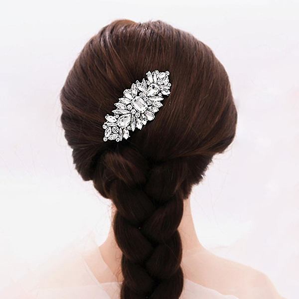 Hårkam Brud Legering Glas Strass Håraccessoarer Hårstyling Dekoration